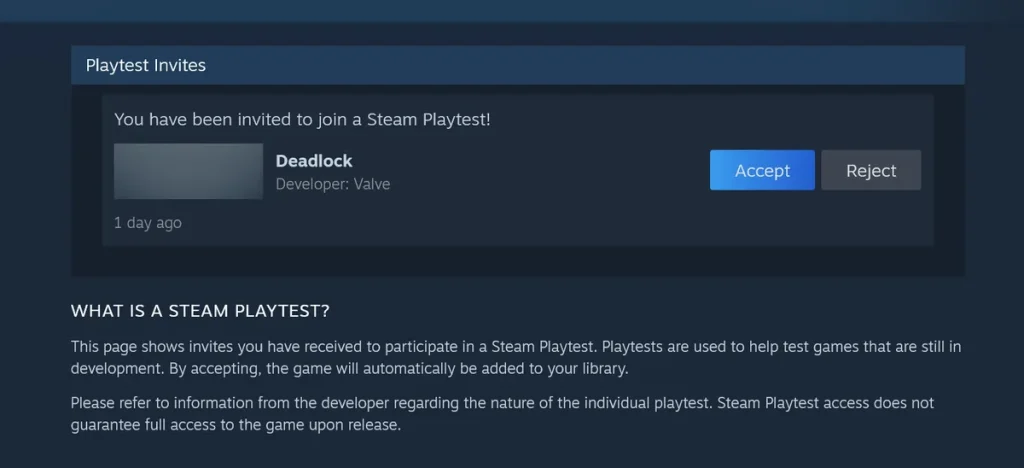 DEADLOCK Steam Invite